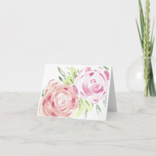 Cartão flor aquarela notecard