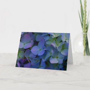 Cartão Flor azul-violeta azul-hidrangeas-violeta floral