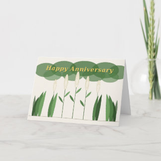 Cartão Flor Branca Feliz Aniversário