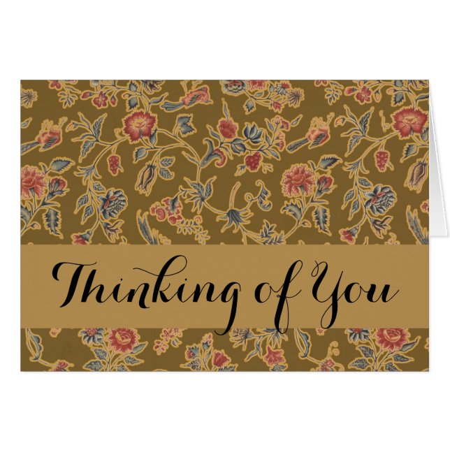 Cartão Flor Clássico Chintz Bonito Soft Floral Design (Frente Horizontal)