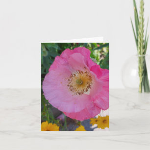 Cartão Flor cor-de-rosa no Verão