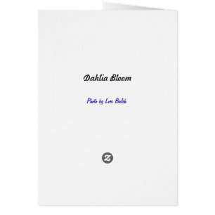 Cartão Flor da dália
