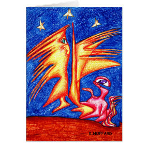 Cartão ""Flor " da noite estrelado" -