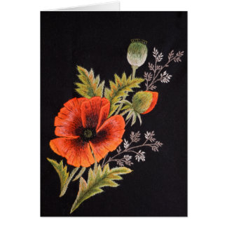 Cartão Flor da papoila