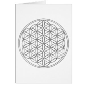 Cartão Flor Da Vida prata