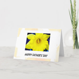 Cartão flor daffodil amarela dia de os pais feliz