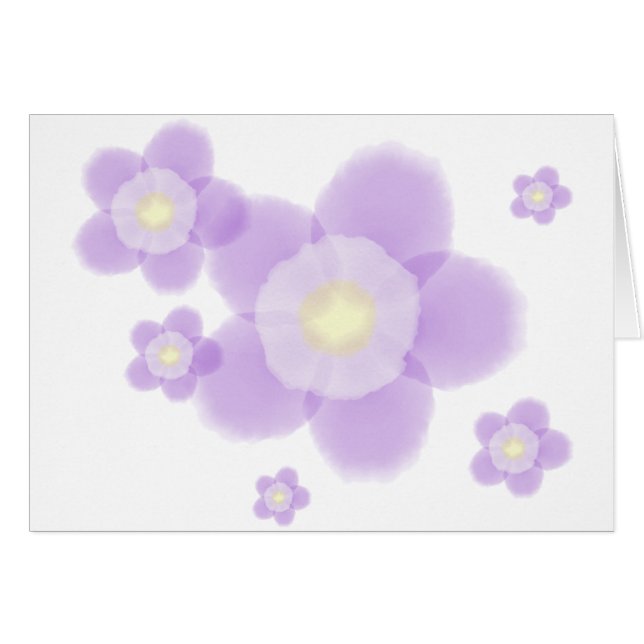 Cartão Flor de Aquarela (Frente Horizontal)