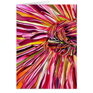 Cartão Flor de aquarelas de crisântemos