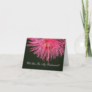 Cartão Flor de Árvore de Goma Você Será Minha Dama