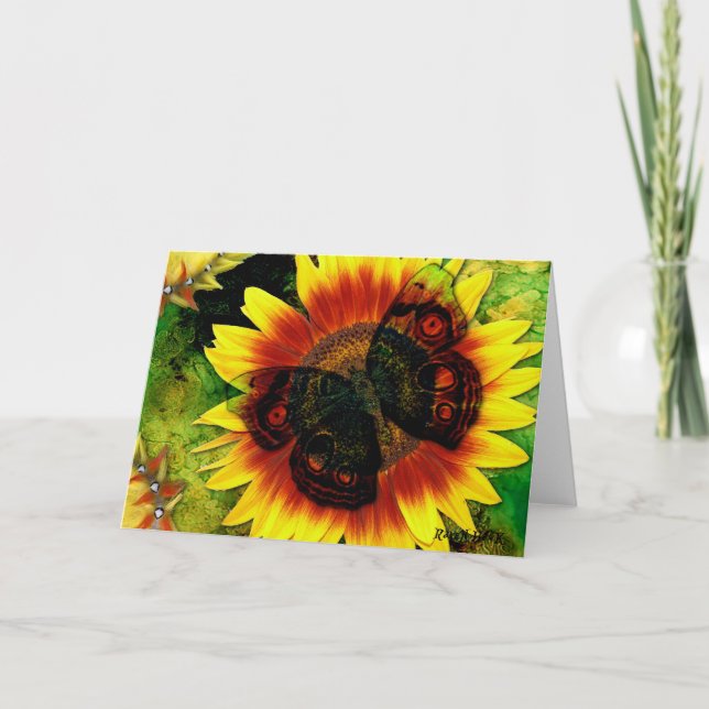 Cartão Flor de borboleta (Frente)