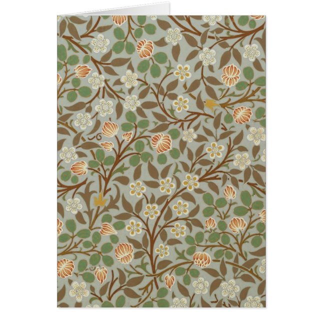 Cartão Flor de Botânica Trevo de William Morris (Frente)