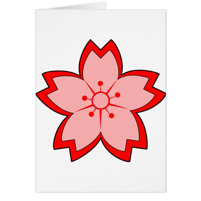 Cartão Flor de Cereja Japonês (Frente)