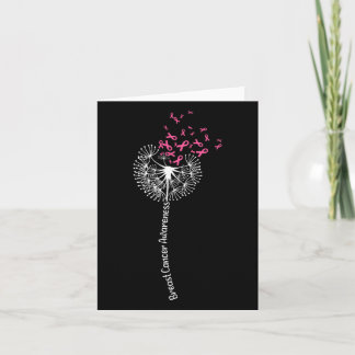 Cartão Flor de Consciencialização do Cancro da Mama Rosa 