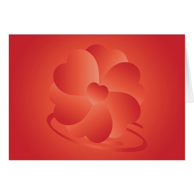 Cartão Flor de corações (Frente Horizontal)