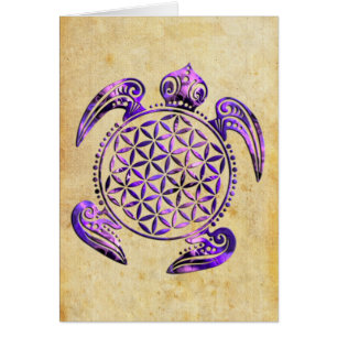Cartão Flor de DES Lebens da vida/Blume - roxo da