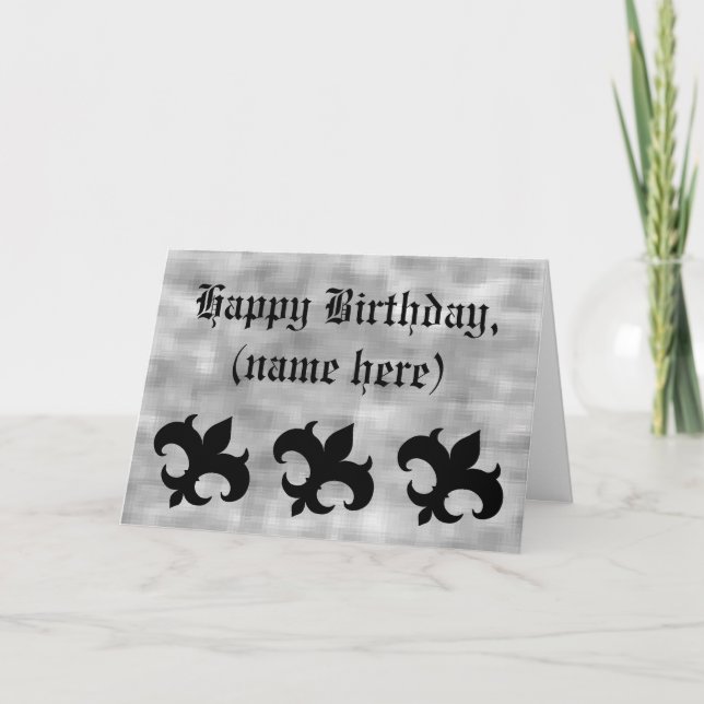 Cartão Flor de lis medieval (Frente)