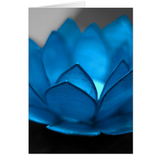 Cartão Flor de Lotus azul (Frente)