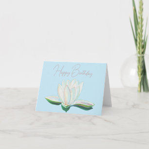 Cartão Flor de Lótus Branca Luminosa