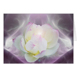 Cartão Flor de lótus brancos