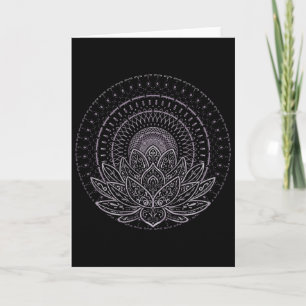 Cartão Flor de Lótus Mandala Yoga _1