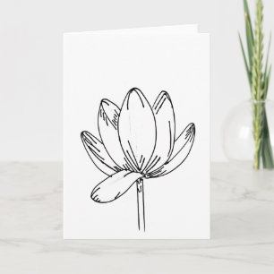 Cartão Flor de Lótus Minimalista de Condolências