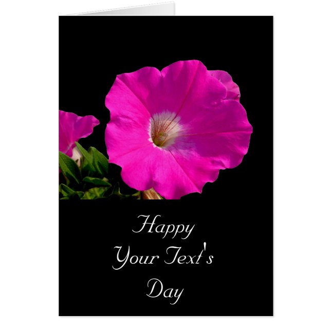 Cartão flor de petúnia rosa (Frente)