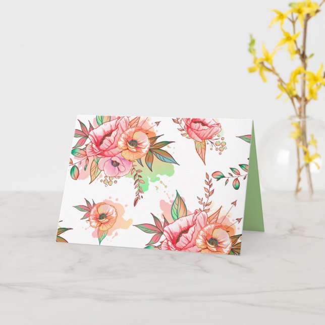 Cartão Flor de primavera (Flor Amarela)