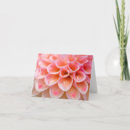 Cartão Flor de querido com corações e Love!