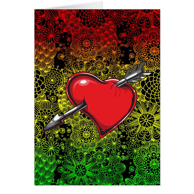 Cartão Flor de Rasta (Frente)