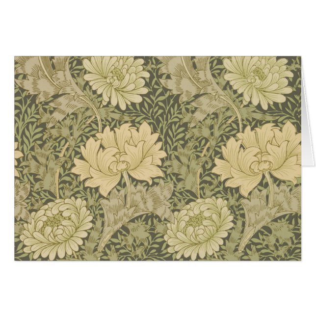 Cartão Flor de Salvia Crisântemo William Morris (Frente Horizontal)