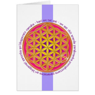 Cartão Flor de Vida / Moola Mantra lila listra