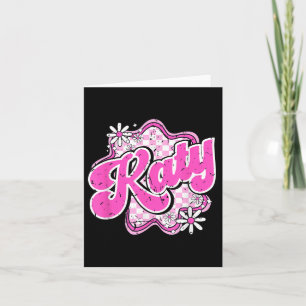 Cartão Flor de Xadrez Katy Groovy Eu Amo Katy Anos 80 Vin