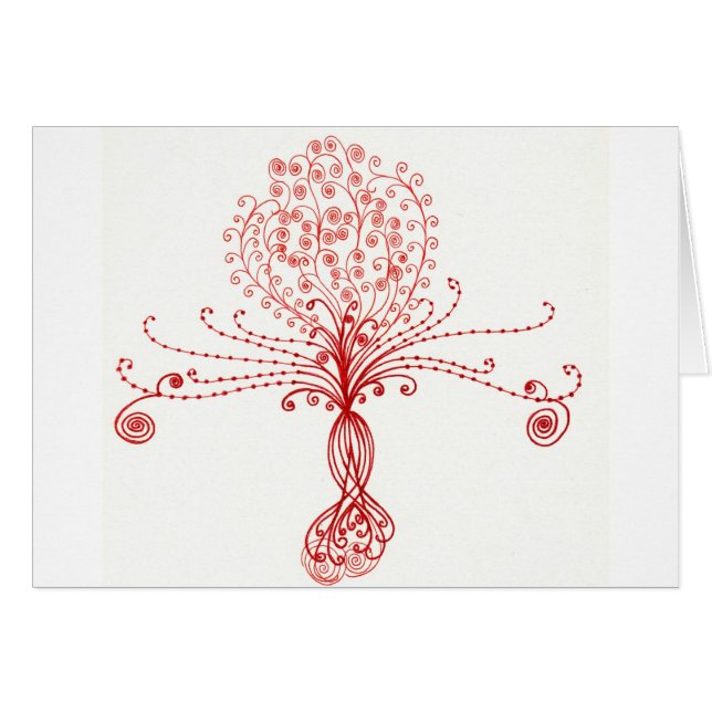 Cartão Flor Decorativo (Frente Horizontal)