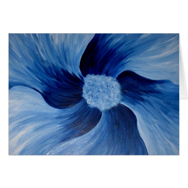 Cartão flor do azul dos graemes (Frente Horizontal)