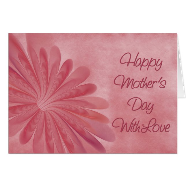 Cartão Flor do dia de as mães (Frente Horizontal)
