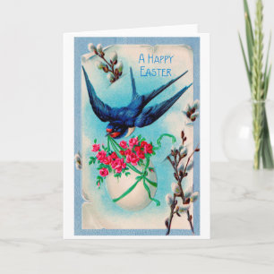 Cartão Flor do Ovo na Páscoa de colheita