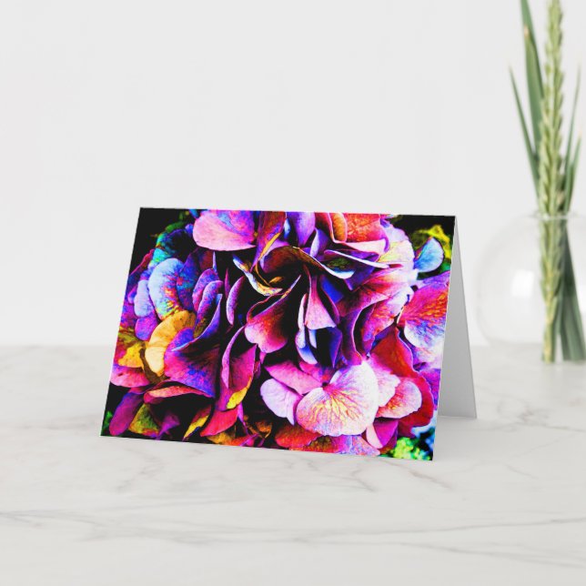 Cartão Flor Hydrangea (Frente)