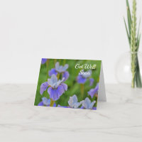 Flor Íris Azul Fica Bem Em Breve