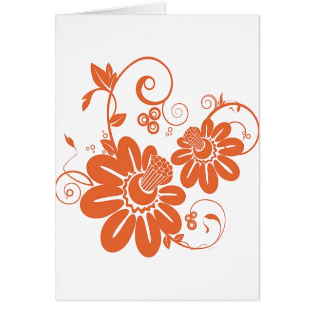 Cartão Flor Laranja (Frente)