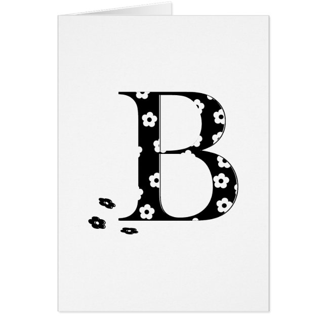 Cartão Flor - Letra B Padrão (Frente)