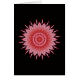 Cartão Flor Mandala a rosa