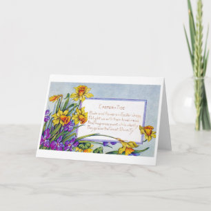 Cartão Flor Narciso de Páscoa de Vintage