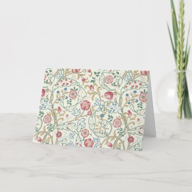 Cartão Flor, Padrão Floral, William Morris (Frente)