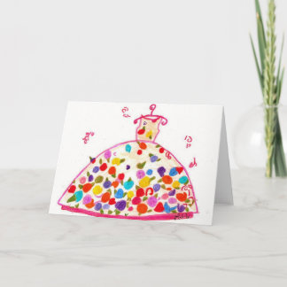 Cartão Flor para o vestido da mãe