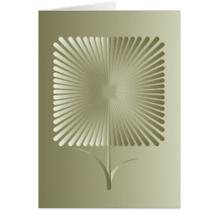 Cartão Flor quadrada ouro