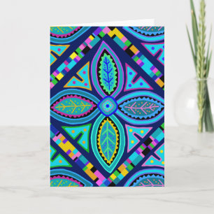 Cartão Flor Quadrado de Avó Contemporâneo