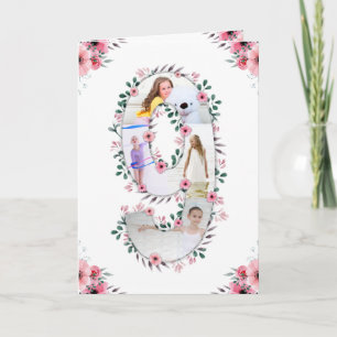 Cartão Flor Rosa Cor-de-Rosa, Colagem Fotográfica da Rapa