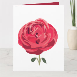 Cartão Flor Rosa Vermelha Floral Rosa Vermelha Saudação