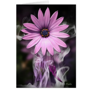 Cartão Flor roxa