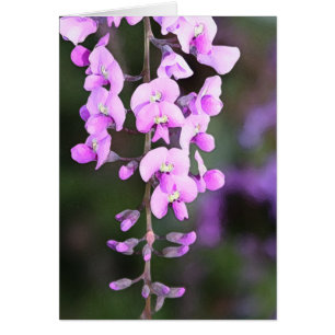 Cartão Flor roxa pequena